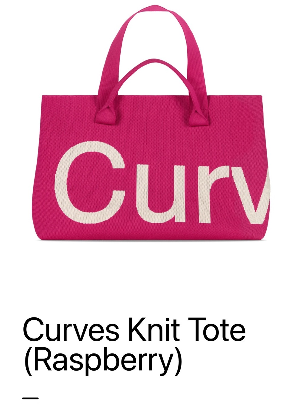 Knit Tote Bag - Raspberry Pink